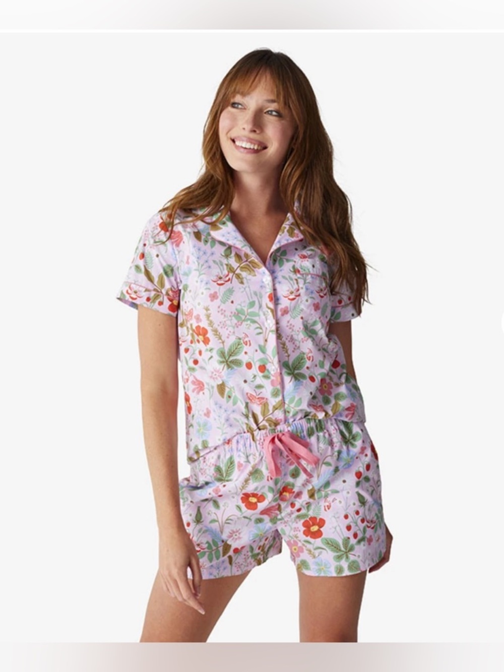 NWT Rifle Paper Co. Poplin Women's Shorts Set - Strawberry Fields S